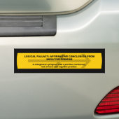 Logical Fallacy: Affirmative Conclusion... Autoaufkleber (Auf Auto)