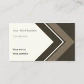 Logical Light Brown Retro Arrow Visitenkarte (Rückseite)