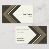 Logical Light Brown Retro Arrow Visitenkarte (Vorne/Hinten)