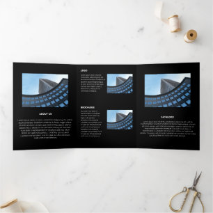 Logical Monochromatic Geometric Retro Angles Dreifach Gefaltete Karte