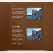 Logical Monochromatic Geometric Retro Angles Dreifach Gefaltete Karte (Innenseite Mitte)