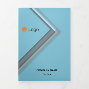 Logical Monochromatic Geometric Retro Angles Dreifach Gefaltete Karte