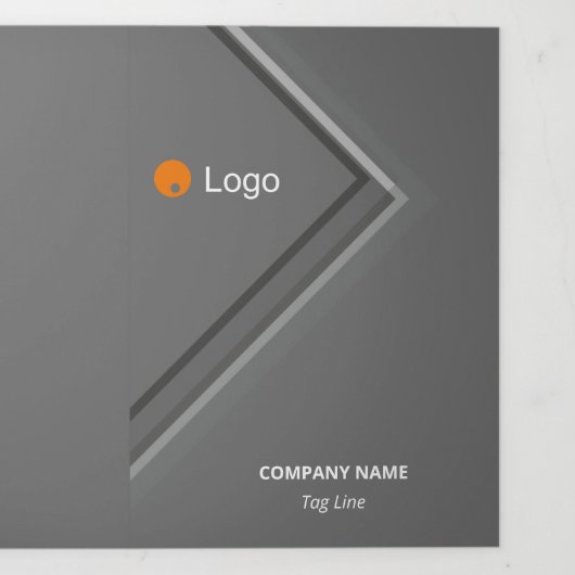 Logical Monochromatic Geometric Retro Angles Dreifach Gefaltete Karte (Cover)