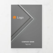 Logical Monochromatic Geometric Retro Angles Dreifach Gefaltete Karte (Cover)