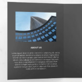 Logical Monochromatic Geometric Retro Angles Dreifach Gefaltete Karte (Innen Erste Seite)