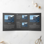 Logical Monochromatic Geometric Retro Angles Dreifach Gefaltete Karte (Innenseite)