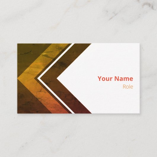Logical Orange Retro Arrow Visitenkarte (Vorderseite)