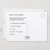 'Logicus Randomus' Funny Cancer Postcard (Rückseite)