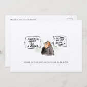 'Logicus Randomus' Funny Cancer Postcard (Vorne/Hinten)