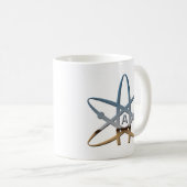 Logidea atheistisches Atomsymbol Kaffeetasse (VorderseiteRechts)