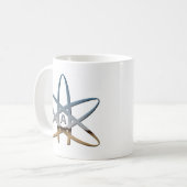 Logidea atheistisches Atomsymbol Kaffeetasse (Vorderseite Links)
