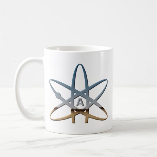 Logidea atheistisches Atomsymbol Kaffeetasse (Links)