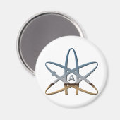 Logidea atheistisches Atomsymbol Magnet (Vorderseite/Rückseite)