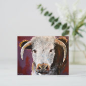 Logie Longhorn Postkarte (Stehend Vorderseite)