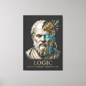 Logik - Antikes Denken Moderner Code Cyberpunk Leinwanddruck (Vorderseite)