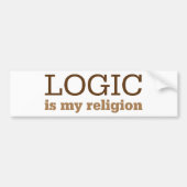 Logik ist meine Religion Autoaufkleber (Vorne)