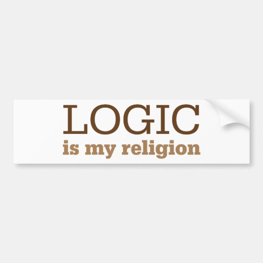 Logik ist meine Religion Autoaufkleber (Vorne)
