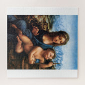 Logikpuzzle druckbar | Madonna des Yarnwinder Puzzle (Horizontal)