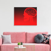 Logikschädel Leinwanddruck (Insitu (Wohnzimmer))