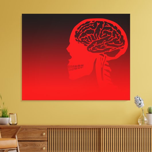 Logikschädel Leinwanddruck (Insitu (Wohnzimmer))