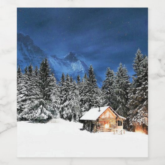 Login-Bergsicht Weinetikett (Einzelnes Label)