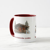 Login Cabin Lake House Deods Custom Text Tasse (Vorderseite Links)