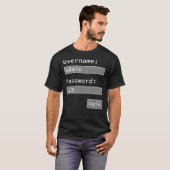 Login Form, Username Admin Password 123, Software T-Shirt (Vorne ganz)