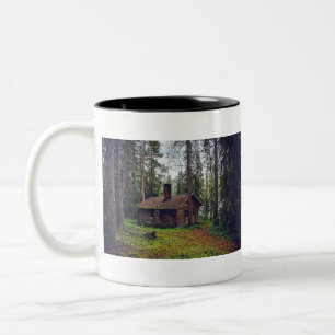 Login Kabine Hütte House Zuhause Finnland Landsch Zweifarbige Tasse