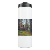 Login Kabine Hütte House Zuhause Finnland Landscha Thermosbecher (Vorderseite)