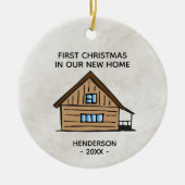 Login-Kabine zu Weihnachten in unserer neuen Zuhau Keramik Ornament (Vorne)