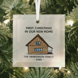 Login-Kabine zu Weihnachten in unserer neuen Zuhau Ornament Aus Glas