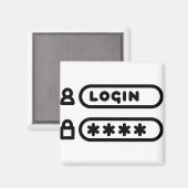 LOGIN / PASSWORT MAGNET (Vorderseite/Rückseite)
