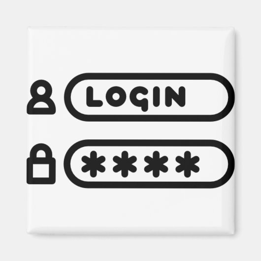 LOGIN / PASSWORT MAGNET (Vorne)