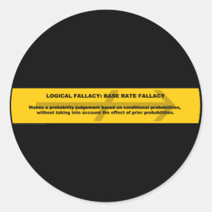 Logische Tatsache: Fallrate Runder Aufkleber