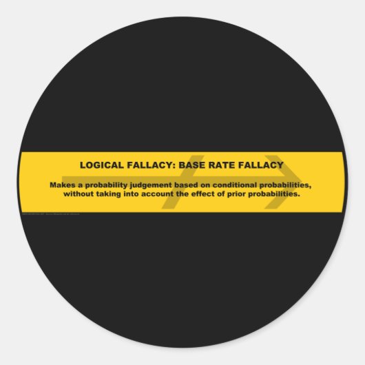 Logische Tatsache: Fallrate Runder Aufkleber (Vorderseite)