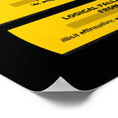 Logische Tatsachen - Sag einfach nein Poster (Ecke)