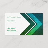 Logischer grüner Retro-Pfeil Visitenkarte (Rückseite)