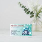 Logistics | Truck Delivery Drivers Visitenkarte (Stehend Vorderseite)