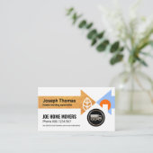 Logistik für kreative Zuhause-Bewegpfeile Visitenkarte (Stehend Vorderseite)