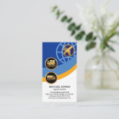 Logistik - Globale Wegebenen - Lieferkette Visitenkarte (Stehend Vorderseite)