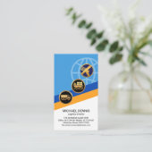 Logistik - Globaler Transport-Service für Pfade  Visitenkarte (Stehend Vorderseite)