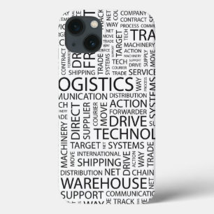 LOGISTIK kopieren mit Wörtern iPhone 13 Hülle
