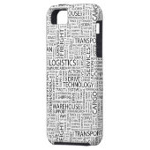 LOGISTIK kopieren mit Wörtern Case-Mate iPhone Hülle (Rückseite Links)