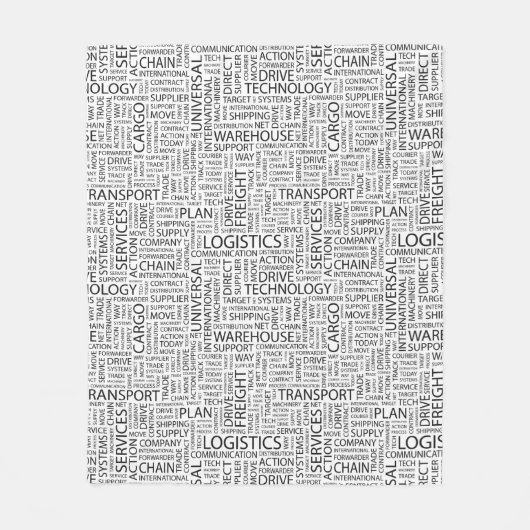 LOGISTIK kopieren mit Wörtern Fleecedecke (Vorderseite)