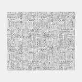 LOGISTIK kopieren mit Wörtern Fleecedecke (Vorderseite (Horizontal))