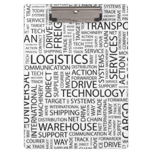 LOGISTIK kopieren mit Wörtern Klemmbrett