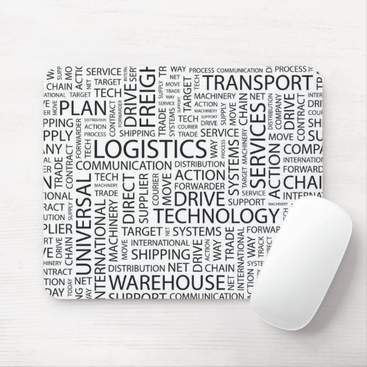 LOGISTIK kopieren mit Wörtern Mousepad (Mit Mouse)