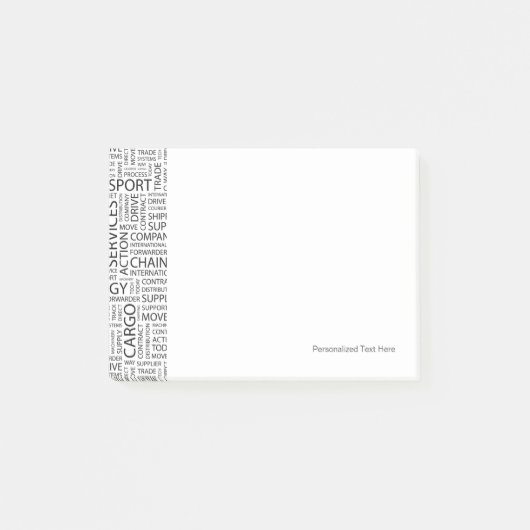 LOGISTIK kopieren mit Wörtern Post-it Klebezettel (Vorderseite)