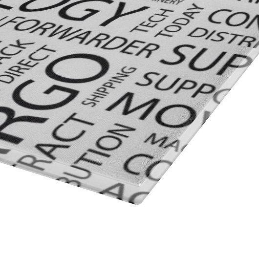 LOGISTIK kopieren mit Wörtern Schneidebrett (Ecke)