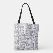 LOGISTIK kopieren mit Wörtern Tasche (Rückseite)